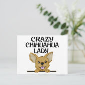 Crazy Chihuahua Lady Briefkaart (Staand voorkant)