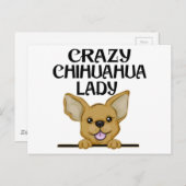 Crazy Chihuahua Lady Briefkaart (Voorkant / Achterkant)