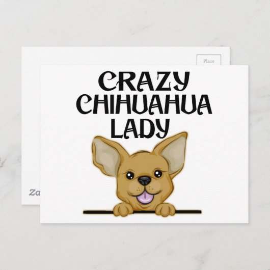 Crazy Chihuahua Lady Briefkaart (Voorkant / Achterkant)