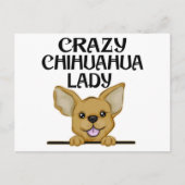 Crazy Chihuahua Lady Briefkaart (Voorkant)