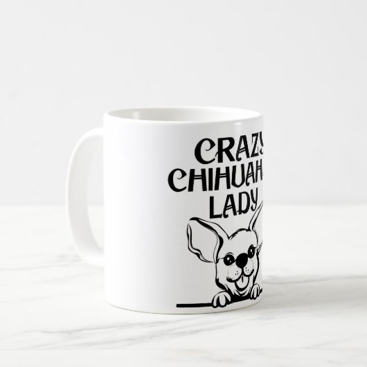 Crazy Chihuahua Lady Gift Mok (Voorkant links)