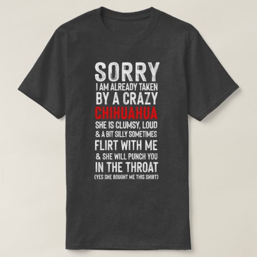 Crazy Chihuahua Meme Humor T-shirt (Design voorkant)