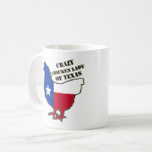 Crazy chiken dame uit Texas Koffiemok (Voorkant links)