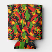 Crazy Chili Peppers, Cactus en Vuur Blikjeskoeler (Achterkant)