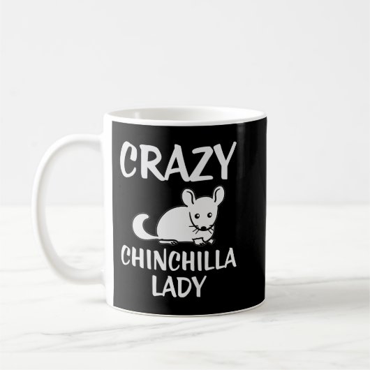 Crazy Chinchilla Lady Lover Premium Koffiemok (Links)