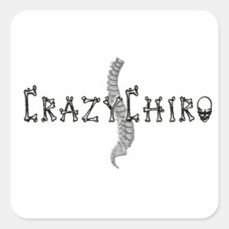 Crazy Chiro - Revolutie in Chiropractie Vierkante Sticker
