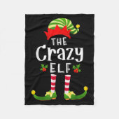 Crazy Christmas Elf Matching Pajama X-mas Party  Fleece Deken (Voorkant)
