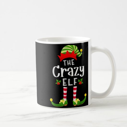 Crazy Christmas Elf Matching Pajama X-mas Party  Koffiemok (Rechts)