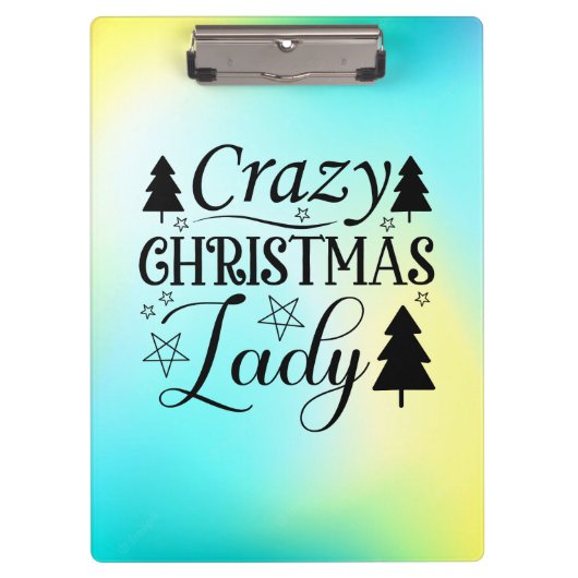 Crazy Christmas Lady-45322 Klembord (Voorkant)