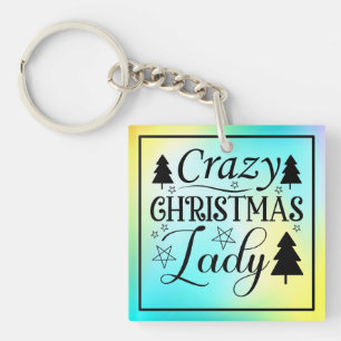 Crazy Christmas Lady-45322 Sleutelhanger