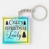 Crazy Christmas Lady-45322 Sleutelhanger (Achterkant)