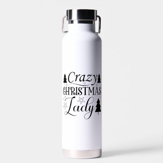 Crazy Christmas Lady-45322 Waterfles (Voorkant)
