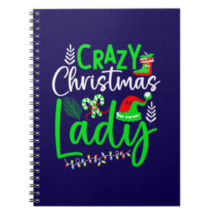 Crazy Christmas Lady-84653 Notitieboek