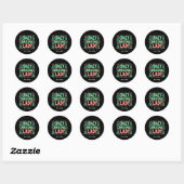 Crazy Christmas Lady Funny Holiday Gift voor Vrouw Ronde Sticker (Vel)