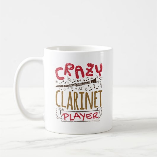 Crazy Clarinet Player Clarinetist Koffiemok (Links)
