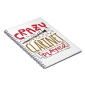 Crazy Clarinet Player Clarinetist Notitieboek (Rechterzijde)