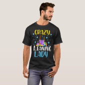 Crazy Cleaning Lady Housekeeping Housekeeper T-shirt (Voorkant volledig)