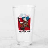 Crazy Clown Add The Year Halloween Party Cartoon Glas (Voorkant)