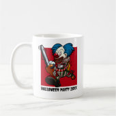 Crazy Clown Add The Year Halloween Party Cartoon Koffiemok (Links)