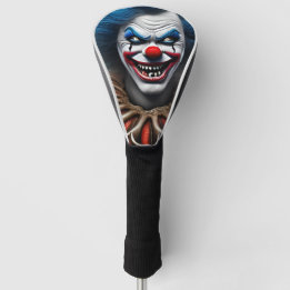 Crazy Clown AI Art Golf Head Hoesje Golfheadcover
