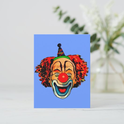 Crazy Clown Briefkaart (Staand voorkant)