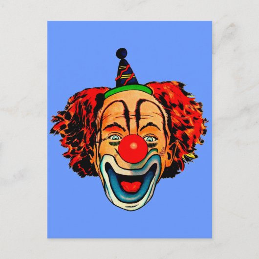  Crazy Clown Briefkaart (Voorkant)