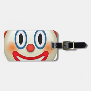 Crazy Clown Emoji Bagagelabel