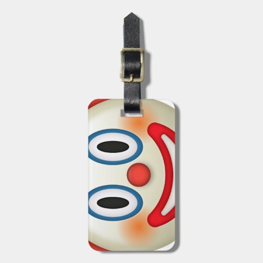 Crazy Clown Emoji Bagagelabel (Voorkant verticaal)