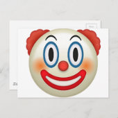 Crazy Clown Emoji Briefkaart (Voorkant / Achterkant)