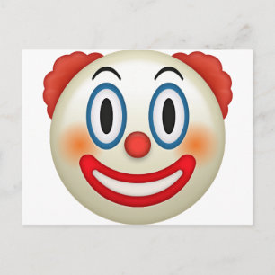 Crazy Clown Emoji Briefkaart