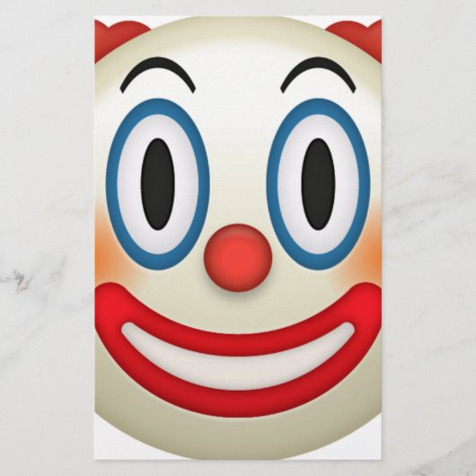 Crazy Clown Emoji Briefpapier (Voorkant)