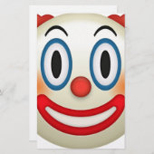 Crazy Clown Emoji Briefpapier (Voorkant / Achterkant)