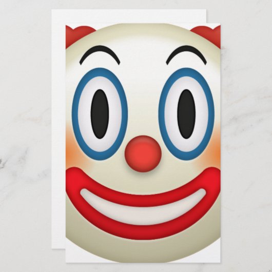 Crazy Clown Emoji Briefpapier (Voorkant / Achterkant)