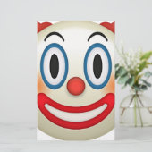 Crazy Clown Emoji Briefpapier (Staand voorkant)