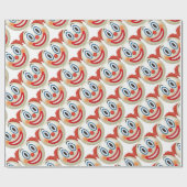 Crazy Clown Emoji Cadeaupapier (Vlak)