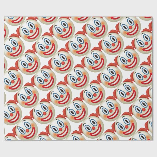 Crazy Clown Emoji Cadeaupapier (Vlak)