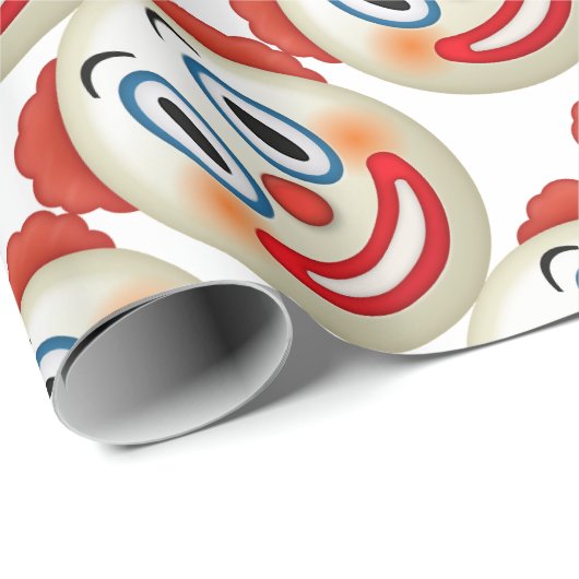 Crazy Clown Emoji Cadeaupapier (Rol Hoek)