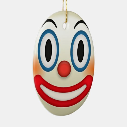 Crazy Clown Emoji Keramisch Ornament (Rechts)