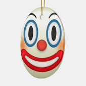 Crazy Clown Emoji Keramisch Ornament (Links)