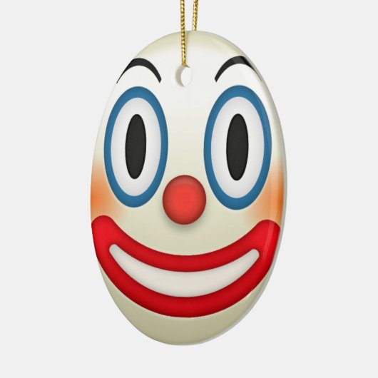 Crazy Clown Emoji Keramisch Ornament (Links)