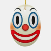 Crazy Clown Emoji Keramisch Ornament (Voorkant)