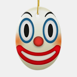 Crazy Clown Emoji Keramisch Ornament