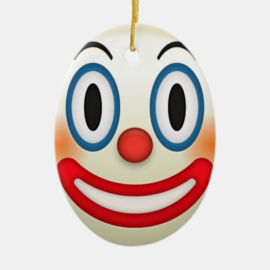 Crazy Clown Emoji Keramisch Ornament (Voorkant)