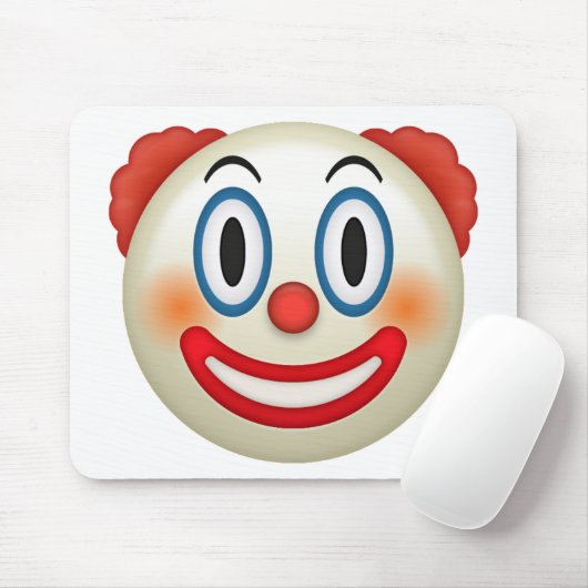 Crazy Clown Emoji Muismat (Met muis)