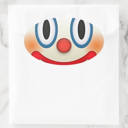 Crazy Clown Emoji Ovale Sticker (Tas)