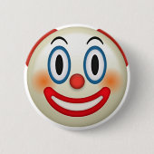 Crazy Clown Emoji Ronde Button 5,7 Cm (Voorkant)