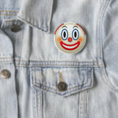 Crazy Clown Emoji Ronde Button 5,7 Cm (In situ)