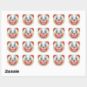 Crazy Clown Emoji Vierkante Sticker (Vel)