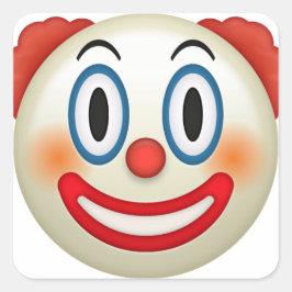 Crazy Clown Emoji Vierkante Sticker