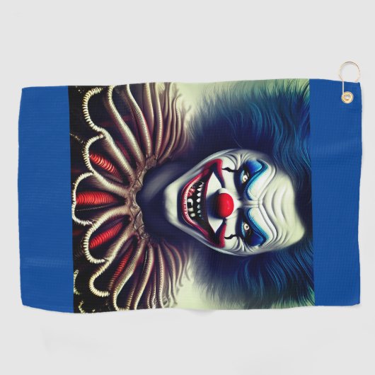 Crazy Clown Golf Golfhanddoek (Horizontaal)